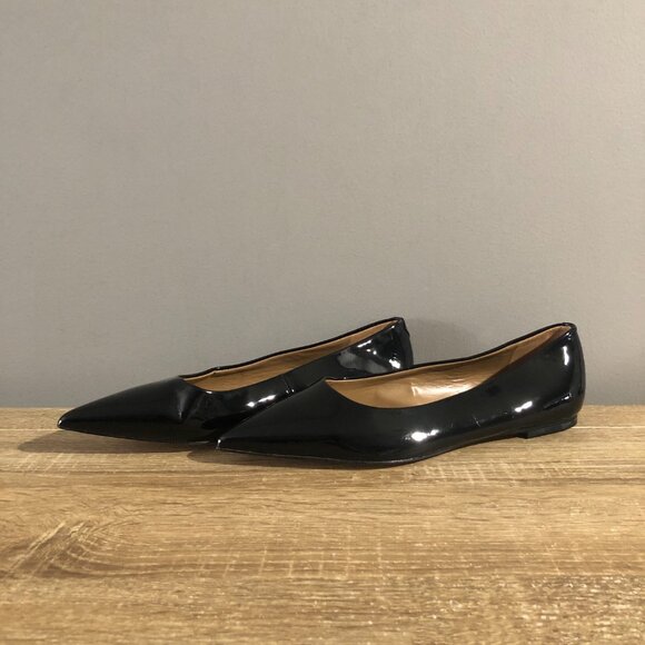 Sam Edelman Wanda Womens Size 8.5M Black Patent Leather Pointed Toe Flats - Picture 2 of 11